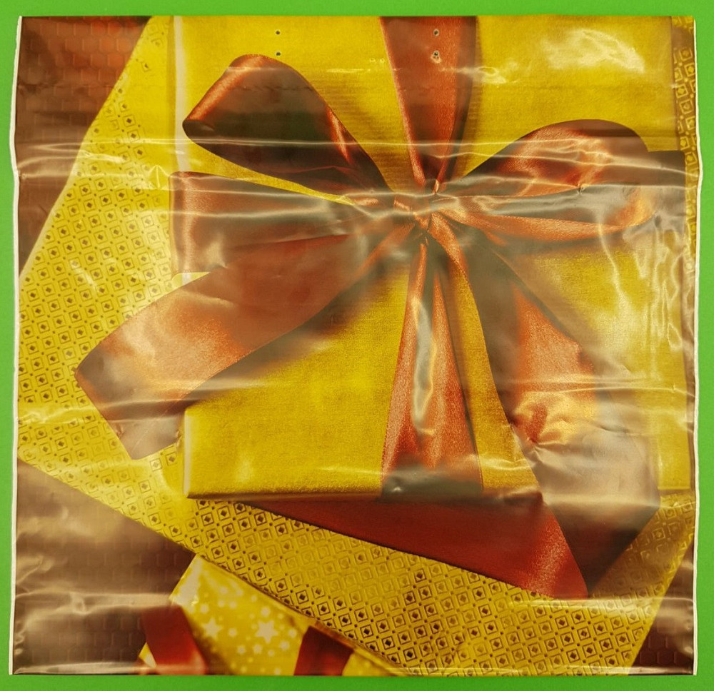 Полиэтиленовый пакет (40х40) с пластиковой ручкой  