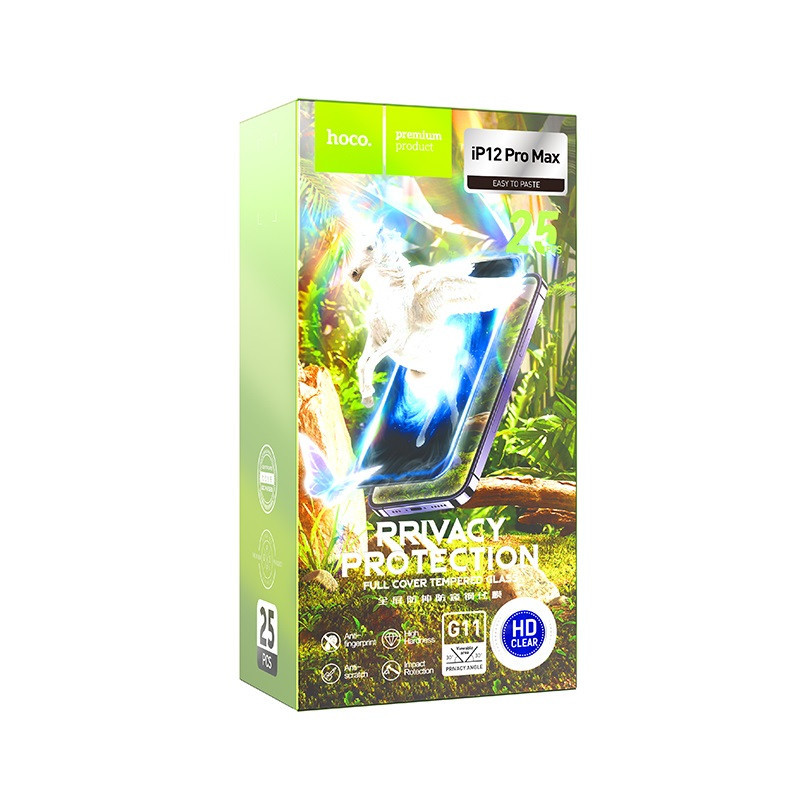 Захисне скло HOCO для iPhone 12 Pro Max (25 шт) Чорне Київ - фото 5