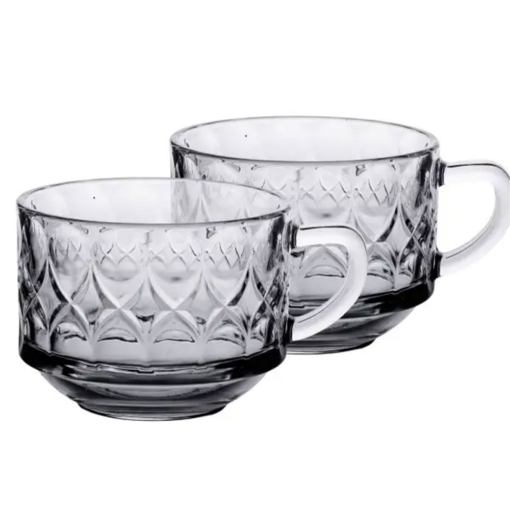 Yiwu Набір чашок зі скла 6 шт прозорі скляні кружки 270 мл HP-YH-67 Киев - изображение 1