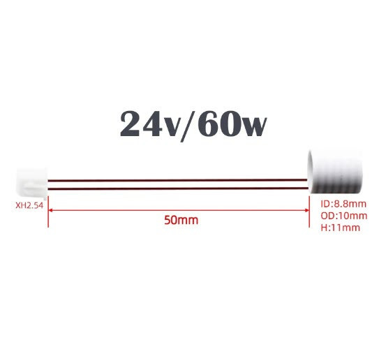 Керамічний трубчатий нагрівач для 3d  принтерів Creality K1 / K1 MAX Київ - фото 2