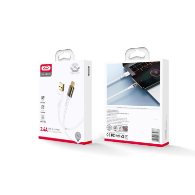 Дата кабель USB 2.0 AM to Micro 5P 1.0m 2.4A white XO (NB229-M-1-WH) Винница - изображение 4