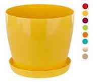 Горщик для квітів з підставкою "Магнолія" 135мм (кольори в асортименті) Харків