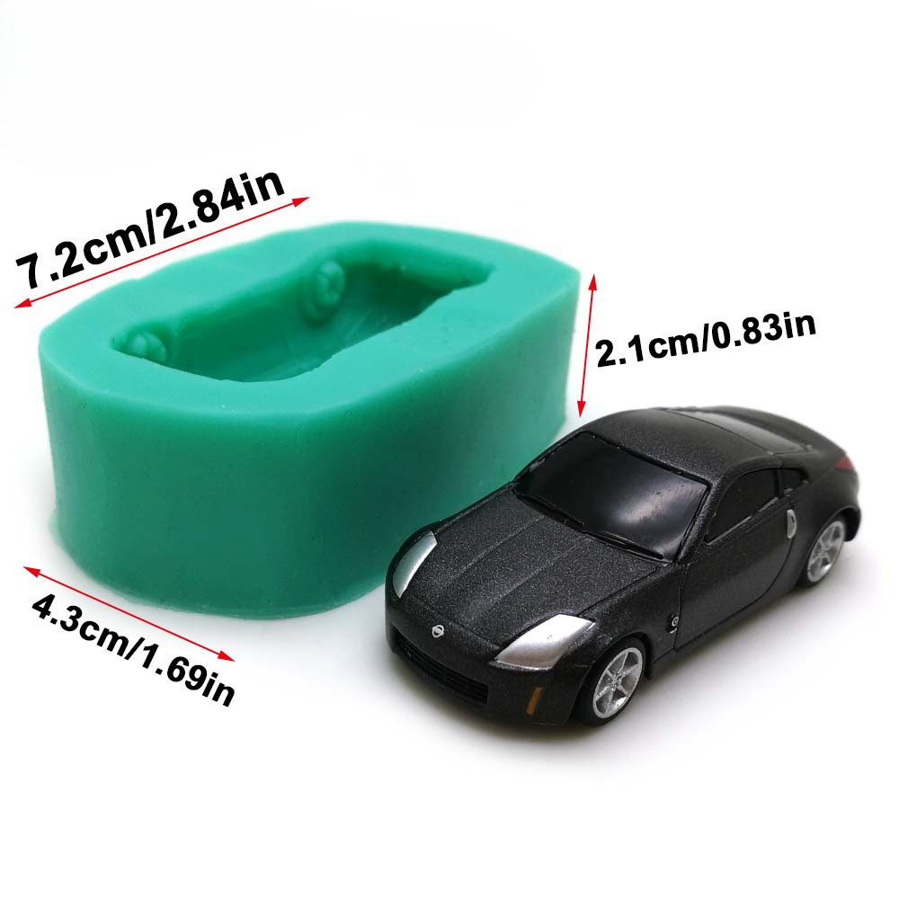 Молд силиконовый Машина 72 на 43 мм зеленый Киев - изображение 2