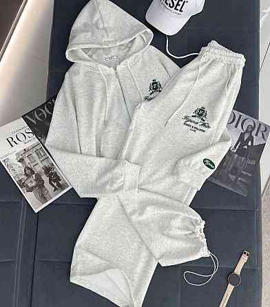 Жіночий стильний повсякденний костюм турецький двонитка Меланж, 46/48 Одеса