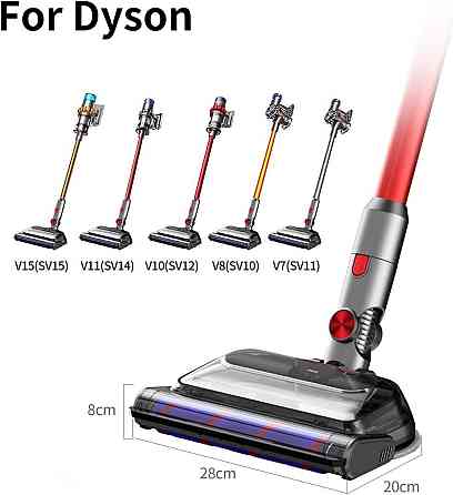 Миюча щітка для пилососу Dyson V7 V8 V10 V11 V15 Насадка для миття підлоги для Дайсон з LED-підсвітк Київ