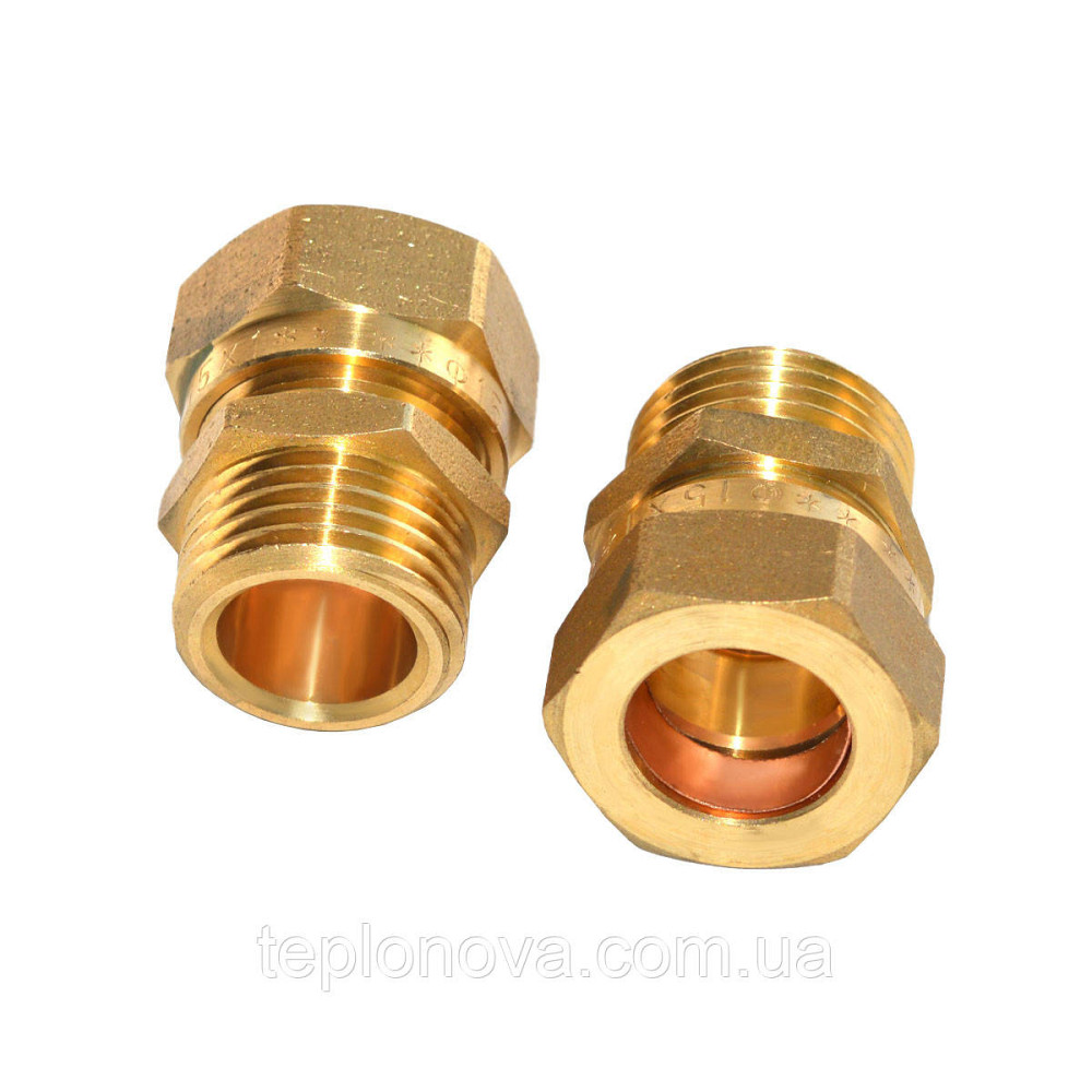 Соединитель зажимной адаптер ЗР 1/2хCU 15*1 (2шт) Черновцы - изображение 1