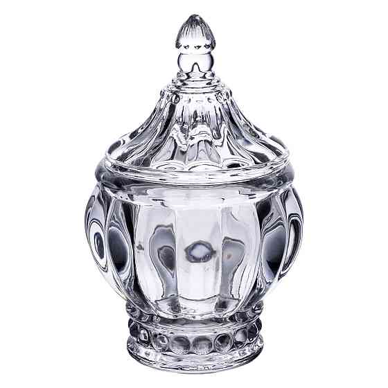 Yiwu Цукорниця з кришкою Ø8.5 см ваза цукорниця кругла скляна HP-4-107 Коломыя