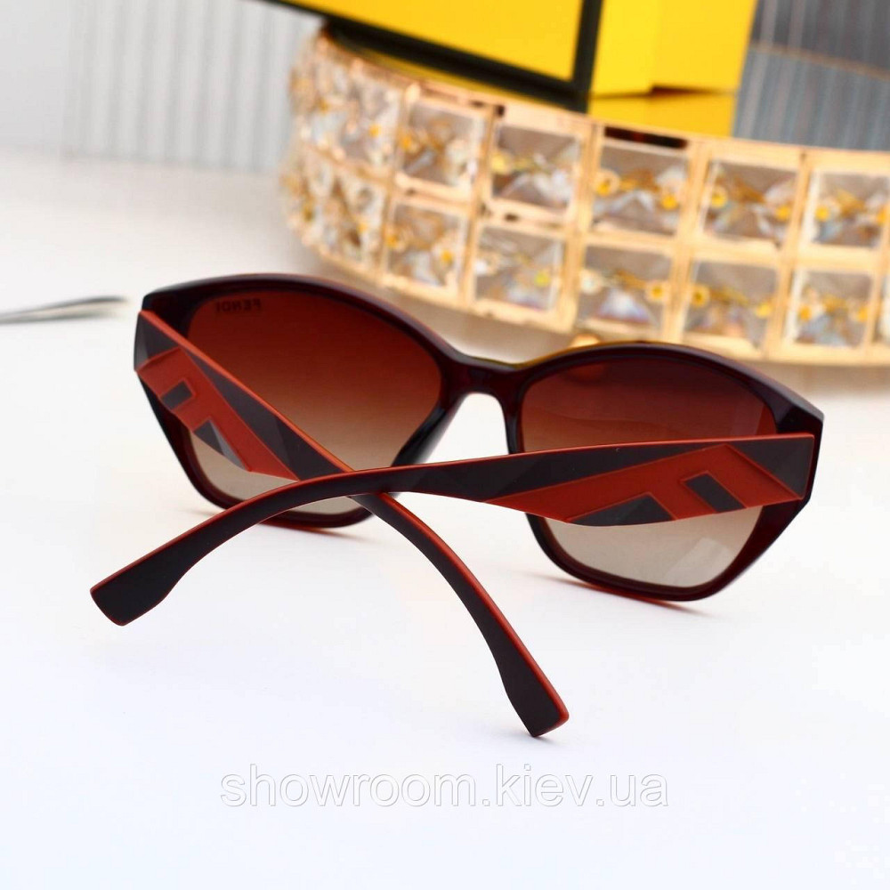 Жіночі сонцезахисні окуляри з поляризацією Fendi (8817) brown Київ - фото 3