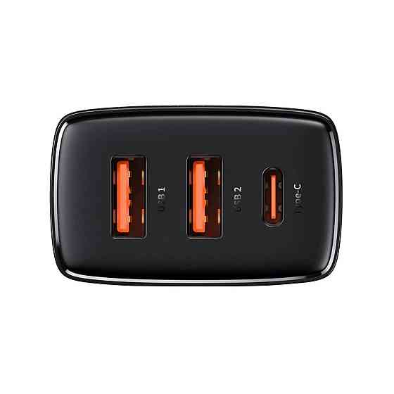 Мережевий зарядний пристрій Baseus Compact Quick Charger 2U+C 30W EU, колір чорний CCXJ-E01 Одеса