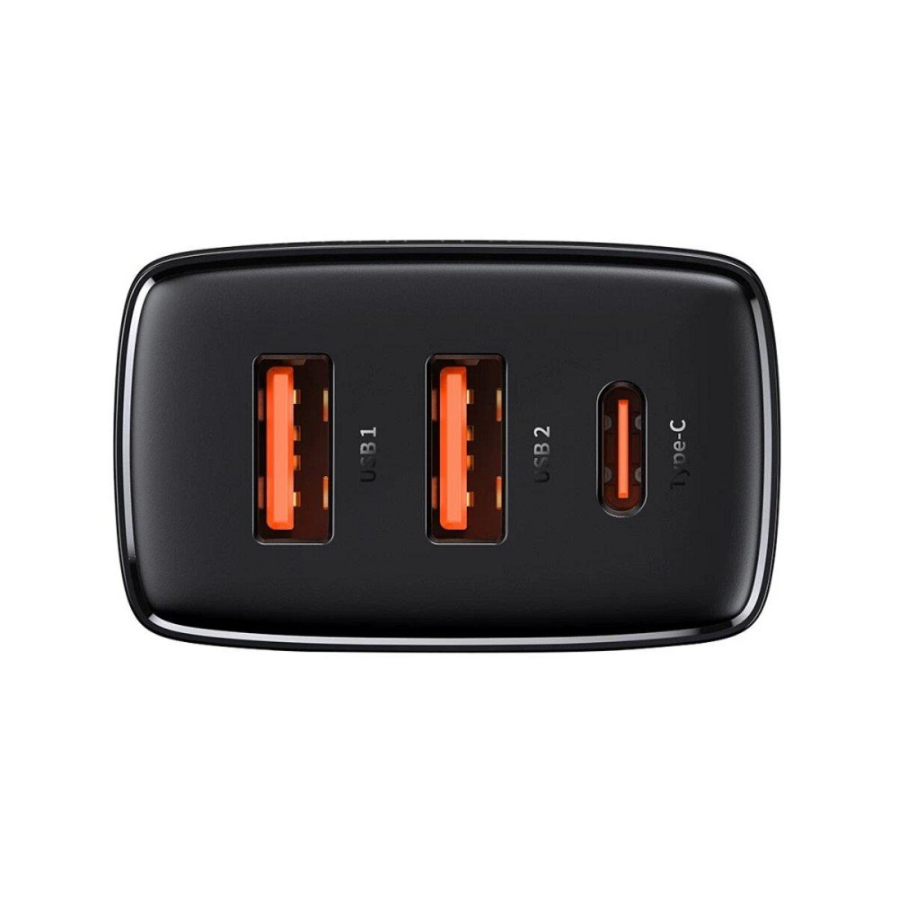 Мережевий зарядний пристрій Baseus Compact Quick Charger 2U+C 30W EU, колір чорний CCXJ-E01 Одеса - фото 3