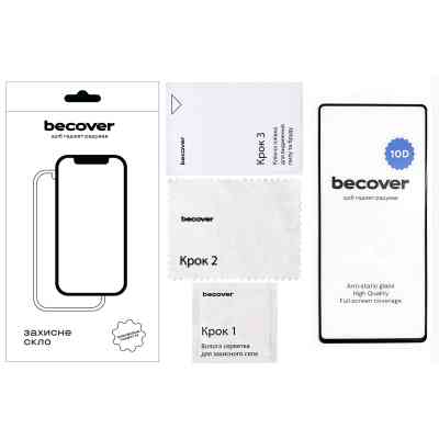 Стекло защитное BeCover Google Pixel 7 10D Black (711489) Винница