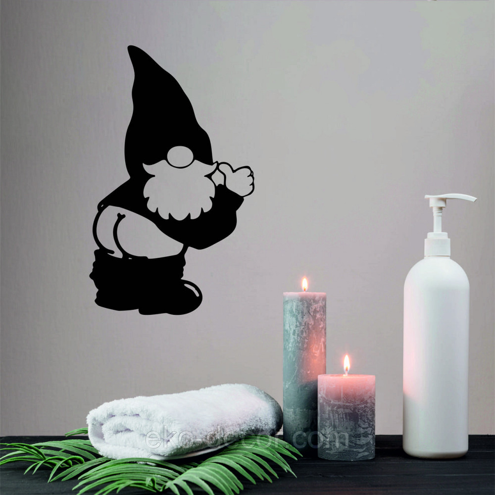 Декоративное настенное Панно «Гном», Декор на стену 110*67 см, Черный Киев - изображение 1