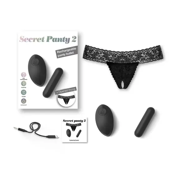 Вібратор Love To Love SECRET PANTY 2, в комплекті трусики, віброкуля, пульт ДК, 10 режимів роботи Львів