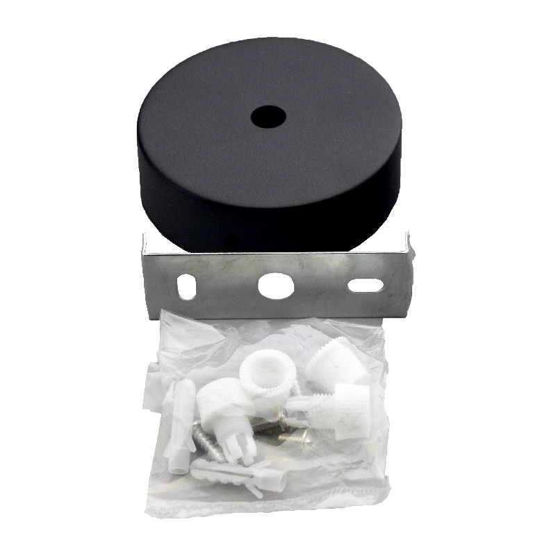 Кріплення стельове для спрямованого світильника, чорний Дніпро - фото 1