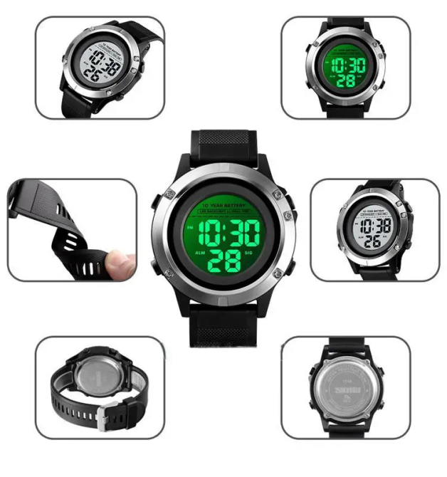 Спортивний наручний годинник Skmei 1518 (Чорний) Вінниця - фото 8