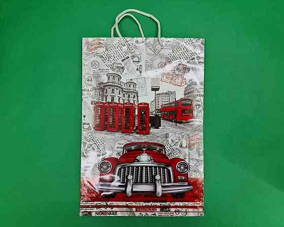 Великий паперовий пакет вертикальний 25/37/8 (артBV-129) (12 шт.) Харків