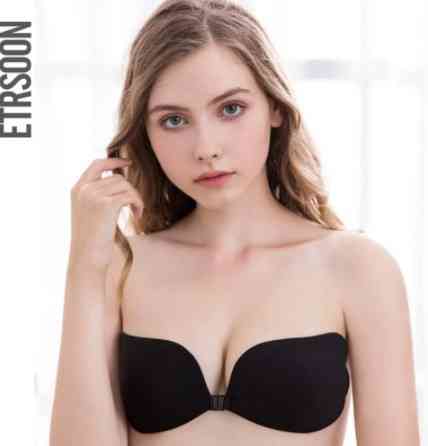 Невидимий ліф жіночий на силіконі чорний Київ