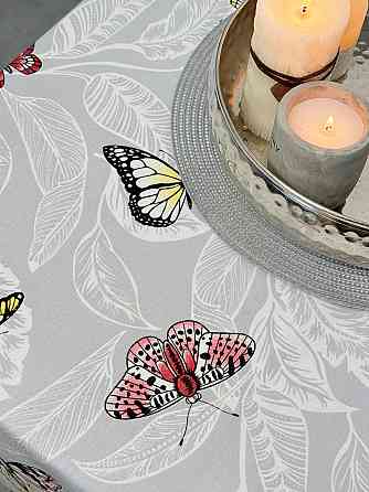 Ecotton Скатертина Ecotton DUCK 170х200 см водовідштовхувальна сіра 5725-13 Метелики Київ