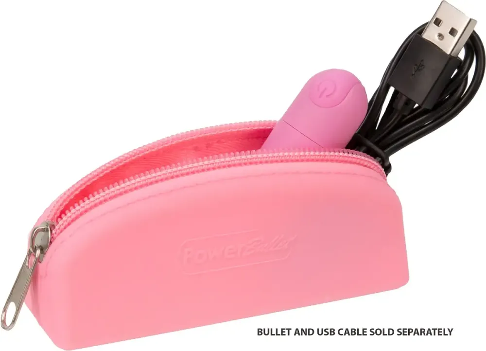 Сумка для зберігання секс-іграшок PowerBullet - Silicone Storage Zippered Bag Pink Львів - фото 4