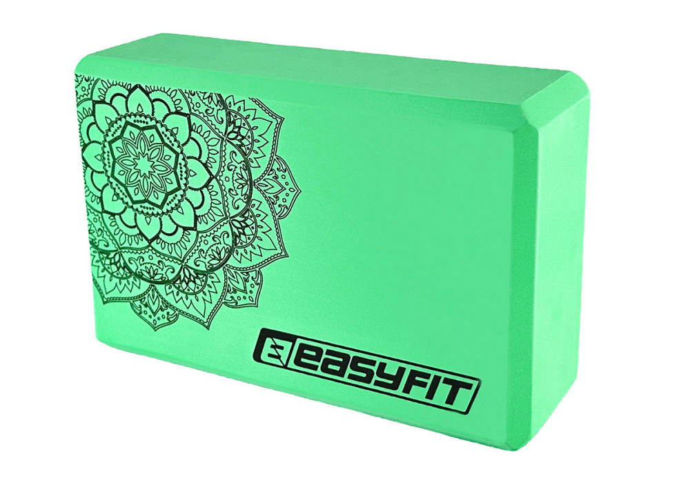 EasyFit Блок для йоги EasyFit EVA з малюнком м'ятний Коломия - фото 1