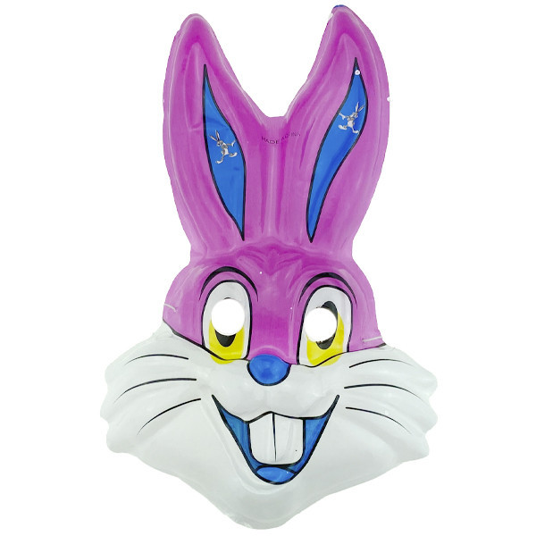 Маска детская пластиковая Заяц розовый 12 шт Киев - изображение 1