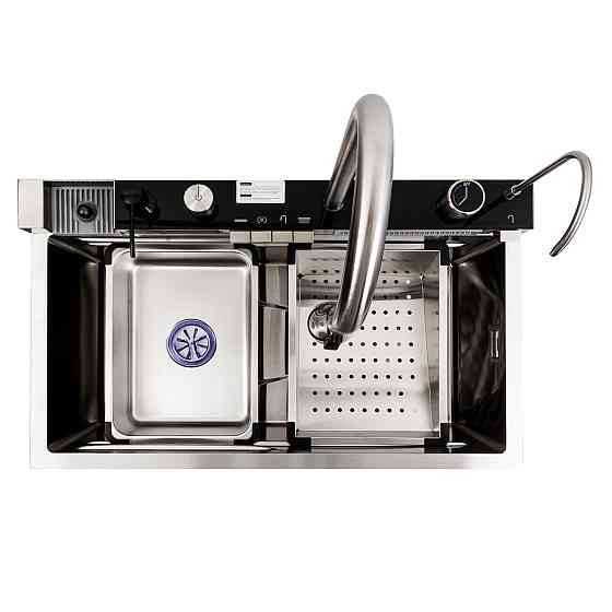 Кухонна мийка 75*45М сатин Platinum Handmade "Водоспад" Коломыя