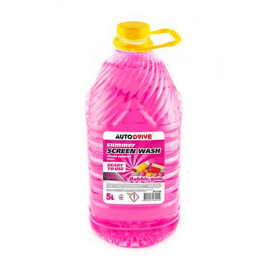 Омивач скла AutoDrive Summer Screen Wash PET літній Bubble Gum готовий 5л Львів