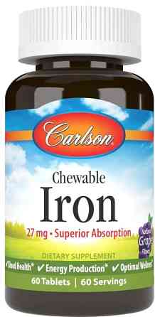 Залізо Carlson Chewable Iron 27 мг 60 та виноград Київ