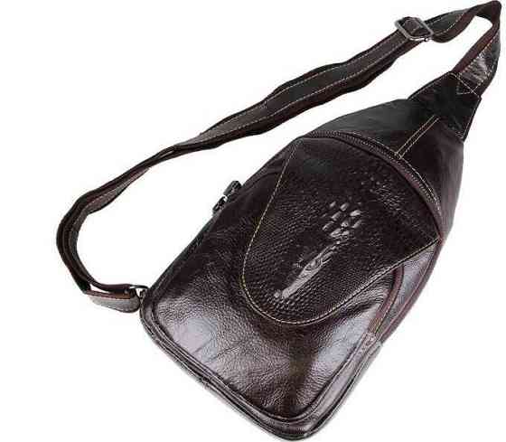 Сумка чоловіча Vintage 14559 з натуральної шкіри Коричнева Київ