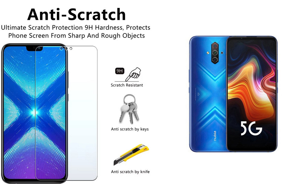 Захисне скло NeoGlass для ZTE Nubia Play 5G – надпрозоре та стійке Київ - фото 1
