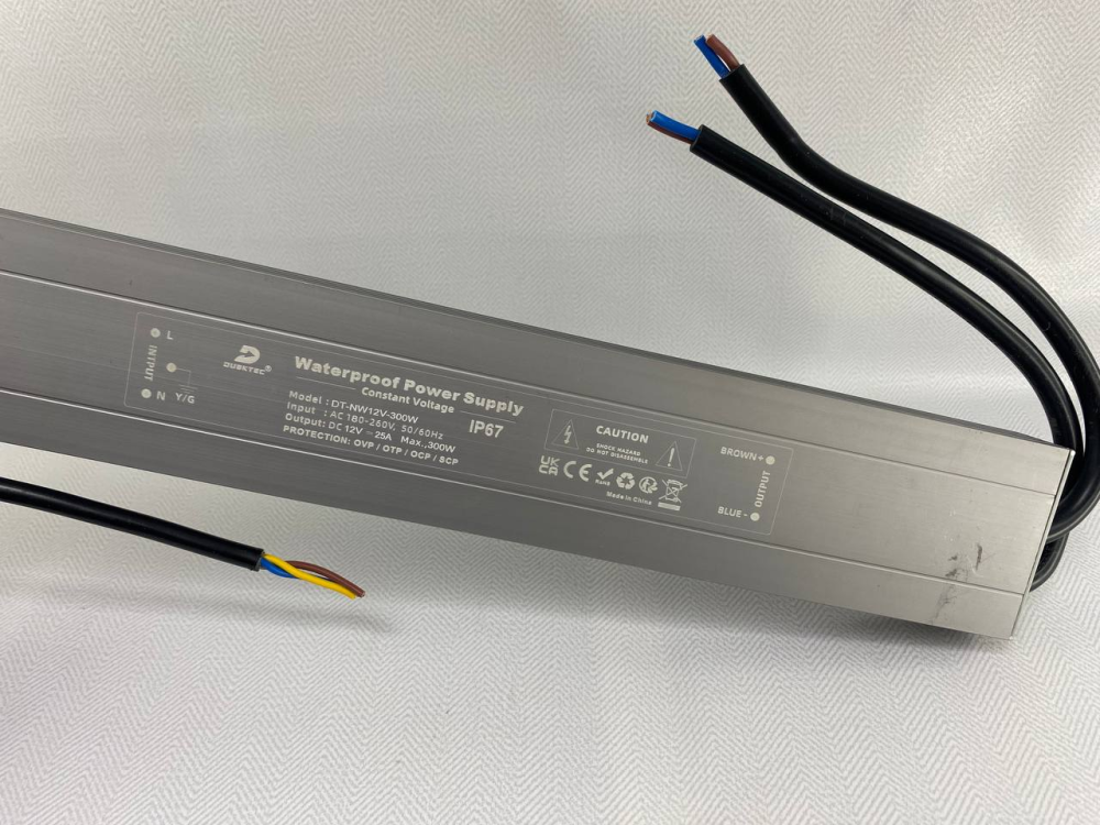 DUSKTEC LED блок питания 12 В 300 Вт 25 А IP67, AC 180–260 В → DC 12 В, тонкий алюминиевый корпус Киев - изображение 18