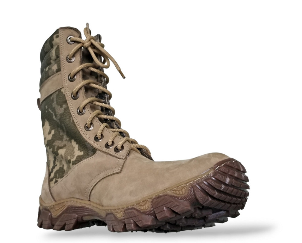 Берцы кожа бежевые пиксель высокие летние Одесса - изображение 3