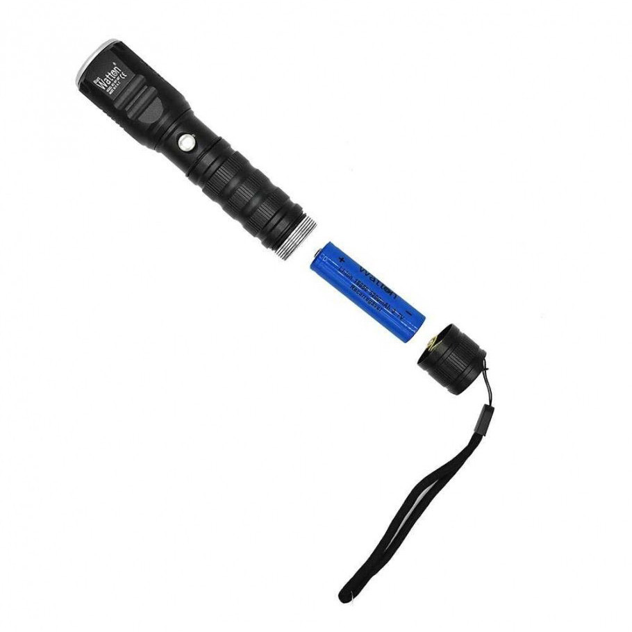 Тактический светодиодный аккумуляторный фонарь Watton WT-087, ручной фонарик в алюминиевом корпусе Каменец-Подольский - изображение 7