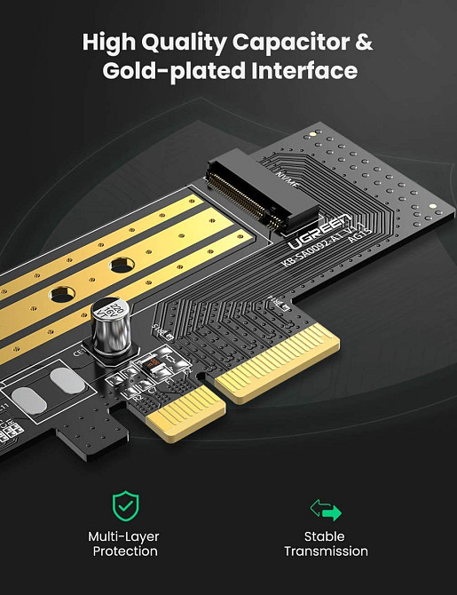 Адаптер Ugreen для установки SSD M.2 (NVMe) в слот PCI-E 3.0 x4 CM302 70503 Николаев - изображение 6