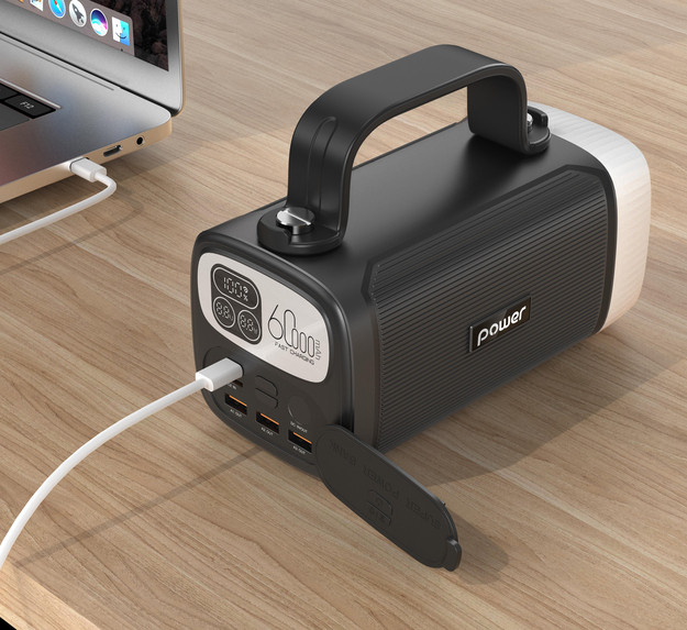 Повербанк C61 для ноутбука 60000 mAh 100W — чорний (з ліхтарем і ручкою) Київ - фото 11