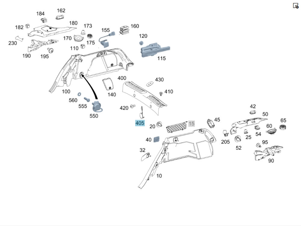 Mercedes-Benz  A2926940000 9051 Пластикова заглушка кріплення обшивки багажника GLE Coupe C292 GLE Coupe C167 Одесса - изображение 2