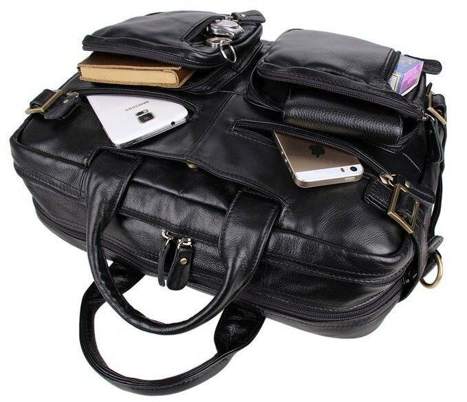 Сумка чоловіча Vintage 14219 трансформер Чорна Київ - фото 7