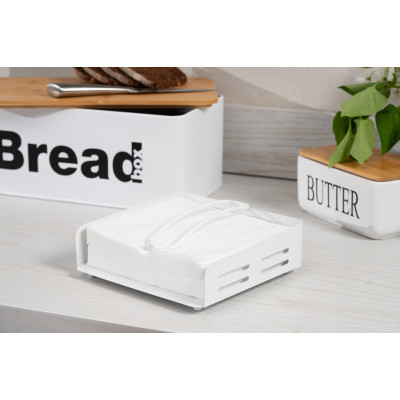 Салфетница Ardesto Midori 18х18х6.5см, метал, біла (AR0906W) Винница - изображение 2