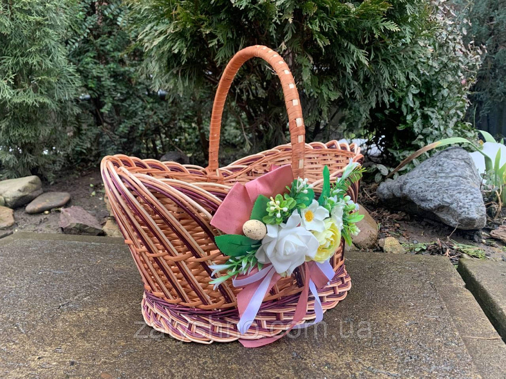 Пасхальний кошик плетений з лози Київ - фото 8