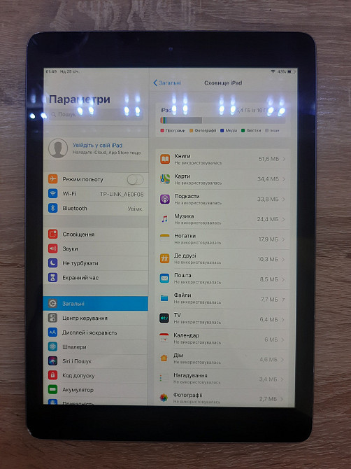 Б/У Планшет Apple Air A1474 iPad Air 16GB 9.7