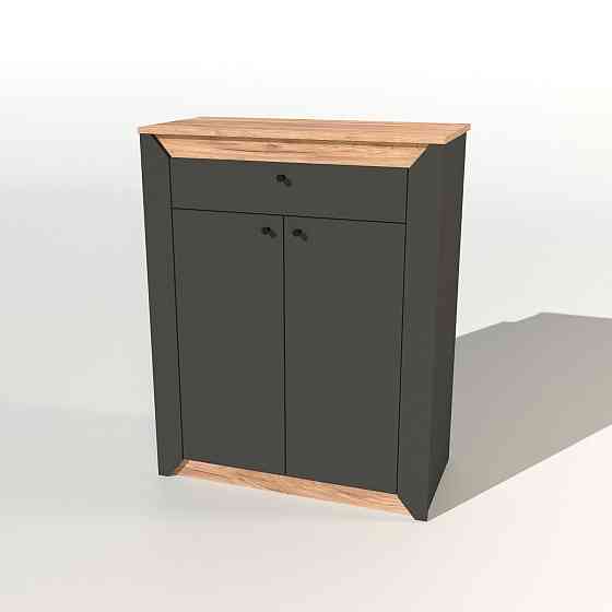 Тумба закрита Еверест Нордік-800 80х38х100 см Графіт + Дуб крафт золотий (DTM-5530) Дніпро