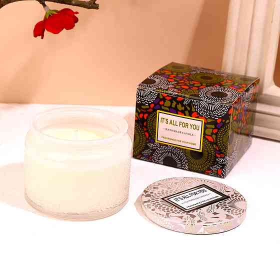 Свеча ароматическая натуральная из соевого воска без красителей 