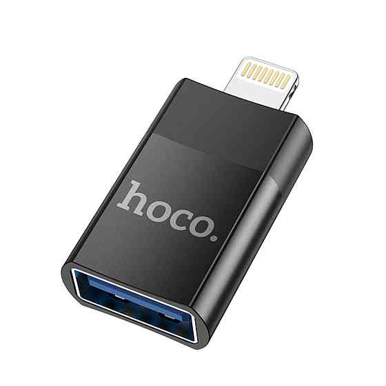 Кабель-перехiдник HOCO UA17 iP Male to USB female USB2.0 adapter Black Київ