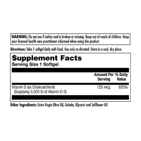 Вітамін Д3 5000 KAL D-3 5000 IU 90 Softgel Київ