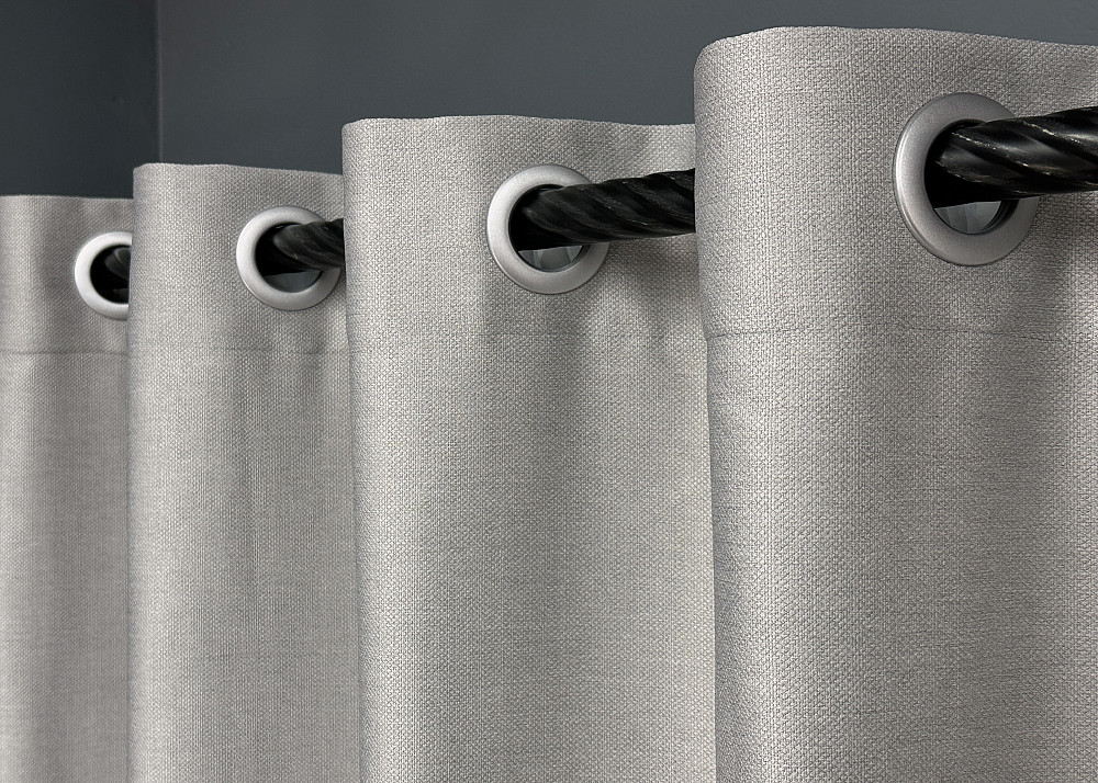 Комплект штор на люверсах VR-Textil Шеніл однотонний № 1690ш Попелястий 150х250 см 2 шт (37-0242) Київ - фото 6