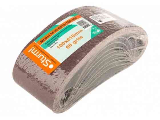 Шлифлента Sturm, 100x610, зерно 060, 10 шт 9010-B100x610-060 (читать описание) Ровно