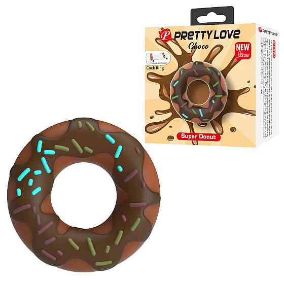 Кільце для члена Pretty Love Choco Super Donut Silicone Cock Ring Sex Aura Київ