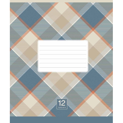 Зошит Школярик Plaid pattern 12 аркушів клітинка (012-3345K) Вінниця - фото 2