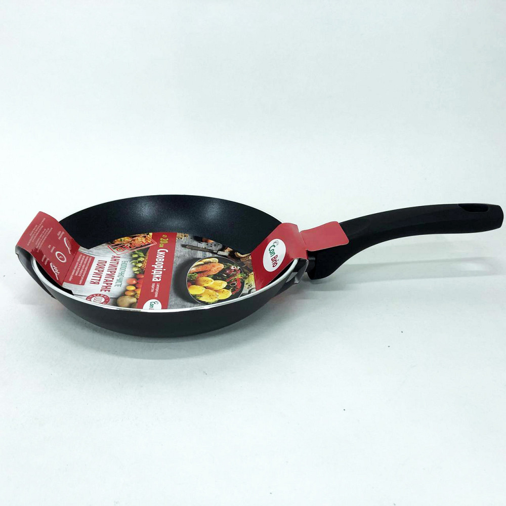 Глибока сковорода для індукційної плити Con, Лита сковорода з антипригарним покриттям QE-84 Івано-Франківськ - фото 1