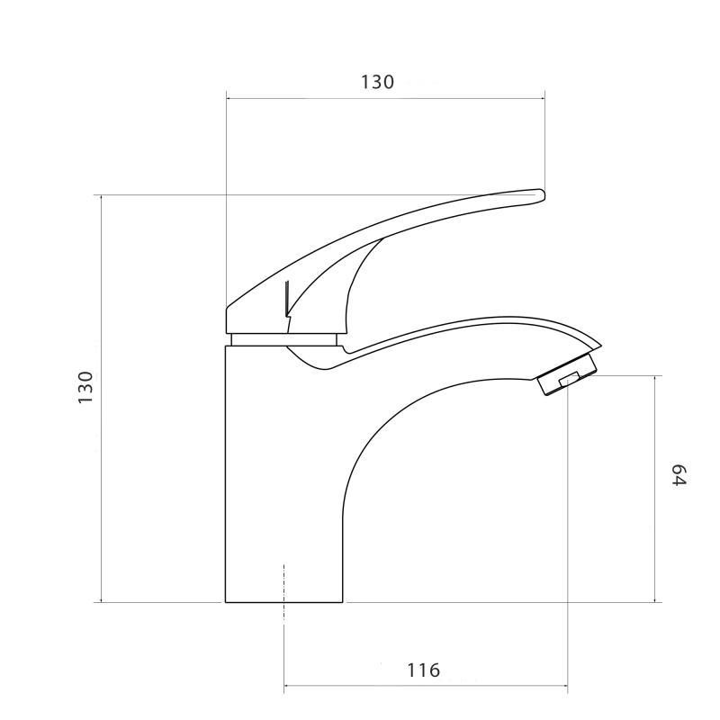 Смеситель Lidz Mars 001F (k40) LDMAR001CRM34871 для раковины, однорычажный, низкий, латунь, Chrome Харьков - изображение 2